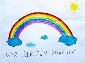 Regenbogen - #WirbleibenZuhause - DeinguterRuf.de unterstützt Unternehmen und Privatpersonen dabei die Chancen der derzeitigen Corona Krise zu ergreifen.